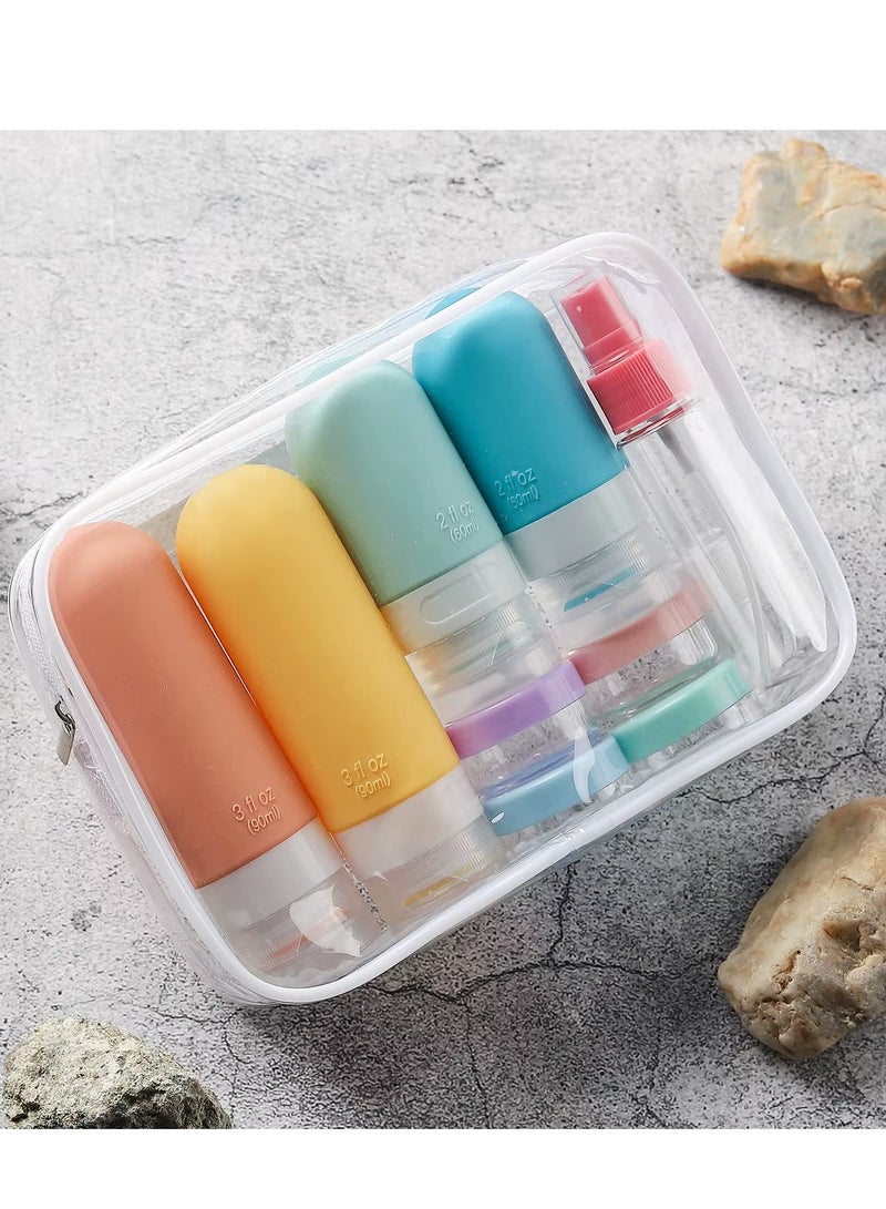 ووفيكسر مجموعة من 16 زجاجة سفر - حاويات سيليكون مانعة للتسرب وقابلة للضغط لمستحضرات التجميل والبلسم والشامبو واللوشن وغسول الجسم - Image 2