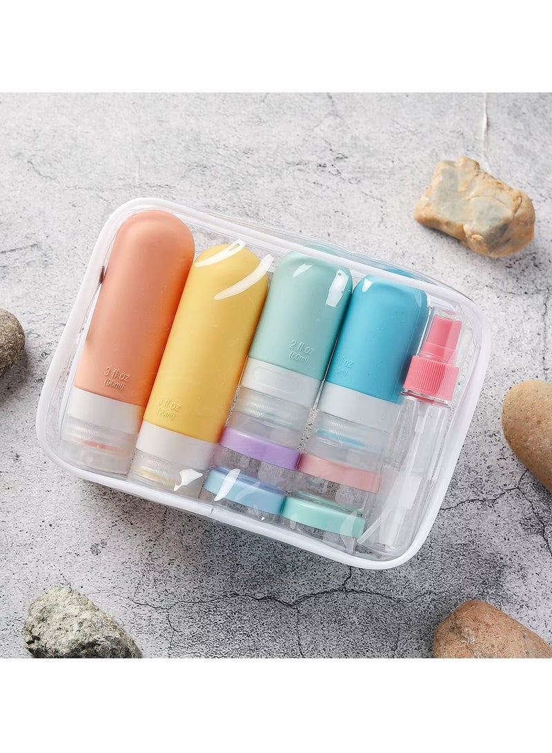 ووفيكسر مجموعة من 16 زجاجة سفر - حاويات سيليكون مانعة للتسرب وقابلة للضغط لمستحضرات التجميل والبلسم والشامبو واللوشن وغسول الجسم - Image 5