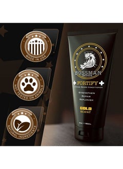 bossman Fortify Intense Beard Conditioner Shower Beard Wash Moisturizer And Beard Softener For Men Beard Growth Products Made In Usa (Gold Scent) 6 Oz  - Image 5