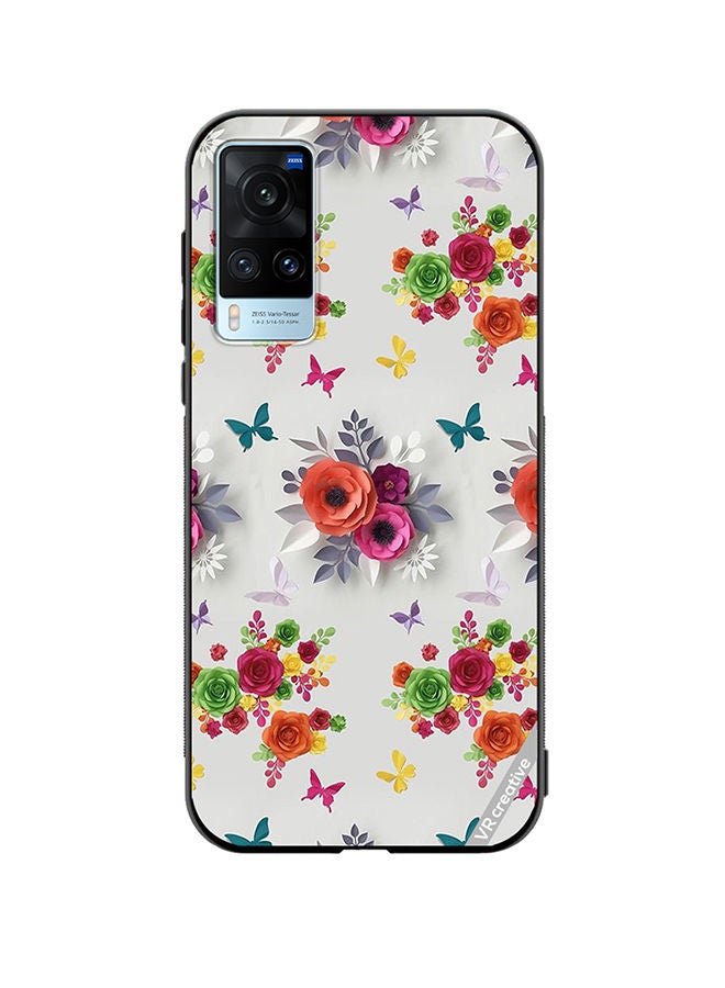 VR CREATIVE Protective Case Cover For Vivo X60 Flower Design Multicolour - Image 1