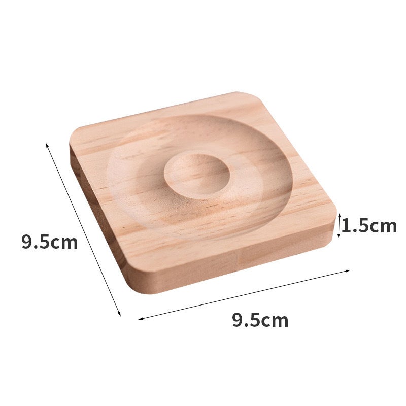 Wooden Bracelet Display Tray Jewelry Props Square 