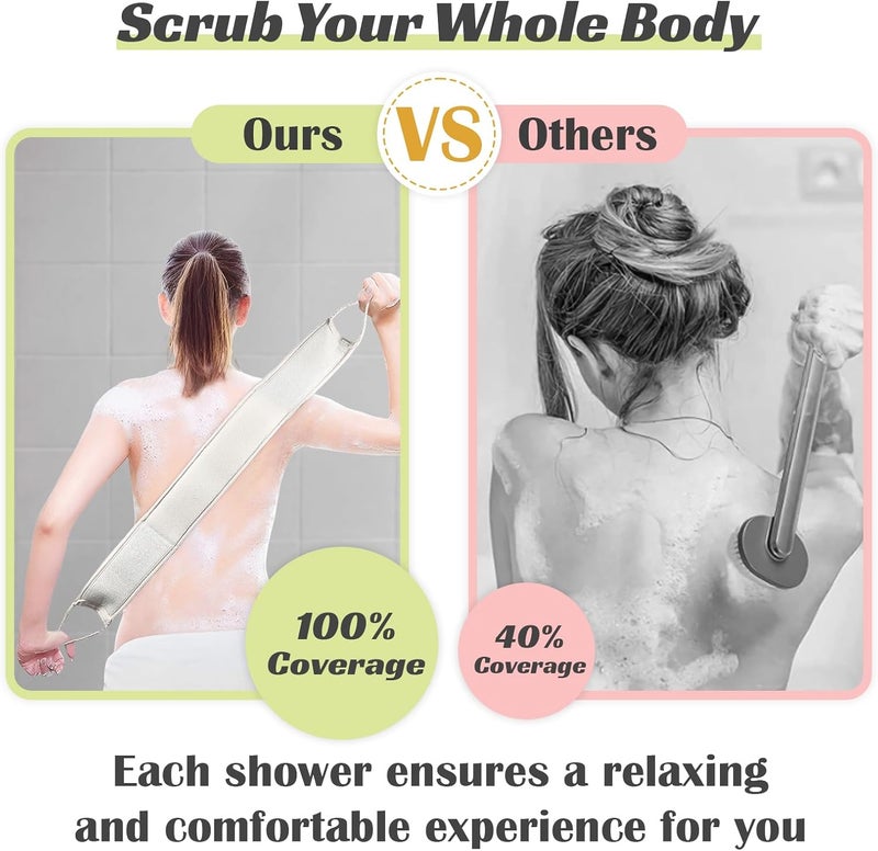 Jopplim Natural Loofah Sponge Back Scrubber for Bath Shower Exfoliating Body Scrubber Shower Loofah Scrubber for Men and Women Bath Sponge Body Scrub to Clean Your Body Deeply Invigorate Your Skin - Image 5