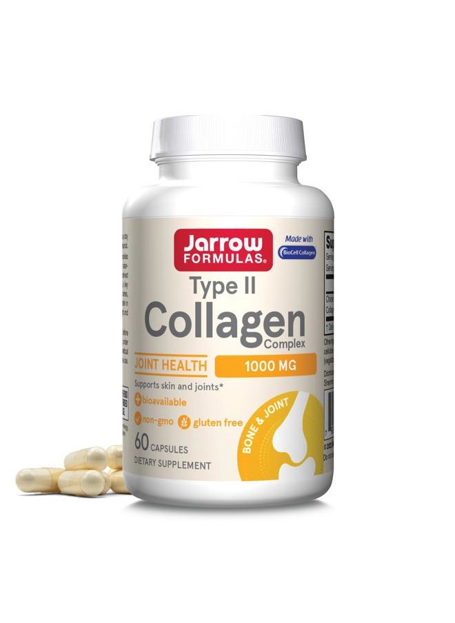 jarrow formulas Type II Collagen Complex 1000 mg Supplements, Supports Skin and Joint Health, 60 Capsules, 30 Day Supply  - Image 1