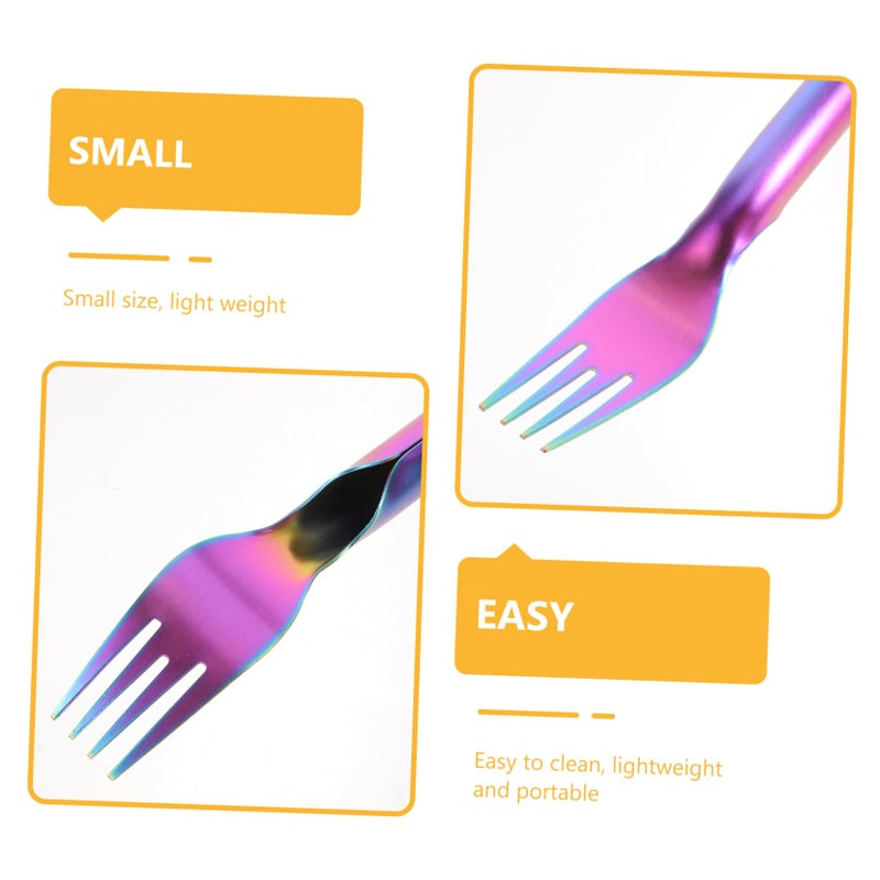 Multicolor Watermelon Slicer Fork Stainless Steel Cutting Tool for Home Camping - Image 4