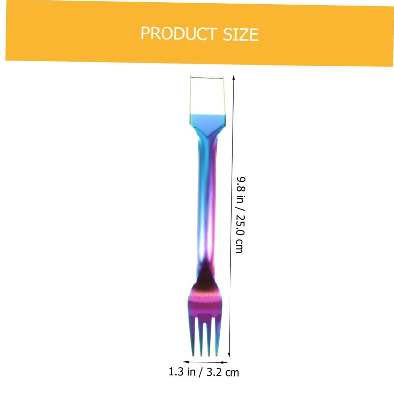 Multicolor Watermelon Slicer Fork Stainless Steel Cutting Tool for Home Camping - Image 5