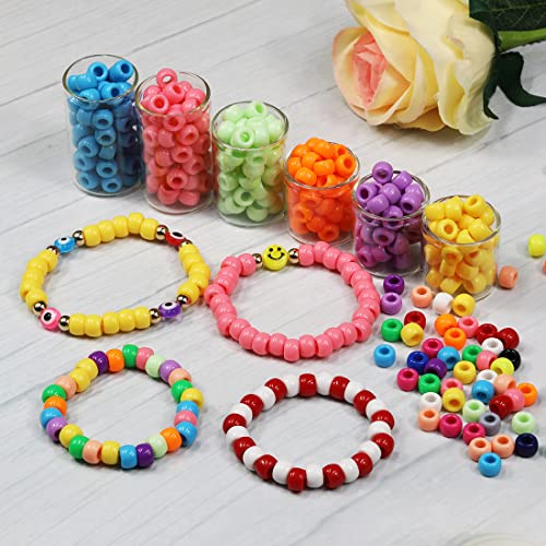BALABEAD Crayon Color Mixed Pony Beads for Friendship Bracelet Making Size 6x9mm 1000pcs - Image 5