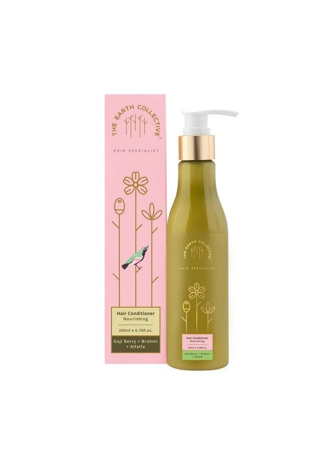 THE EARTH COLLECTIVE - Nourishing Hair Conditioner ; Contain Rich Nutrients Like Goji Berry Brahmi Alfalfa For Deep Hydrates And Moisturizing Hair ; Paraben Free ; No Harmful Chemicals ; Pack Of 200Ml - Image 1