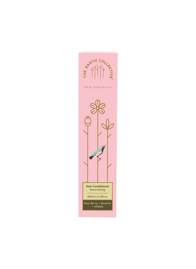 THE EARTH COLLECTIVE - Nourishing Hair Conditioner ; Contain Rich Nutrients Like Goji Berry Brahmi Alfalfa For Deep Hydrates And Moisturizing Hair ; Paraben Free ; No Harmful Chemicals ; Pack Of 200Ml - Image 1