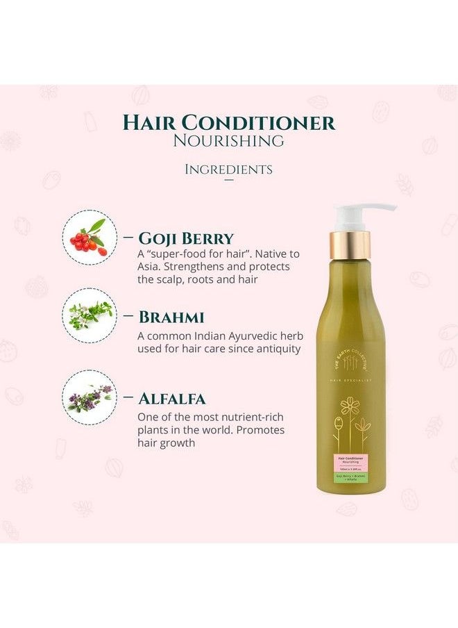 THE EARTH COLLECTIVE - Nourishing Hair Conditioner ; Contain Rich Nutrients Like Goji Berry Brahmi Alfalfa For Deep Hydrates And Moisturizing Hair ; Paraben Free ; No Harmful Chemicals ; Pack Of 200Ml - Image 1