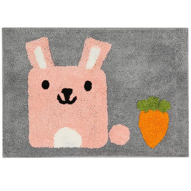 Bath Mat Cute Shower Rug Luxury Shaggy High Absorbent and Anti Slip Machine Washable Fit for Bathtub Shower and Bath Room 1771x 2559 Pink Rabbit