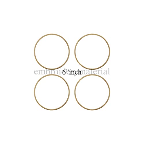 Embroiderymaterial Display Wooden Hoops for Dream Catchers, Floral Macramé, Wedding Décor & Wall Hanging Craft. 6", 8", 10" & 12" (1 Pieces Each Size) Total-4 Pieces Set -Complete Set Combo - Image 4