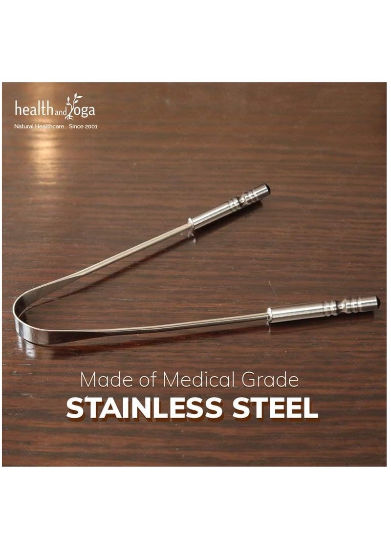 HealthAndYoga Health & Yoga StyloSweep Single Sterilizable Surgical Grade Stainless Steel Tongue Cleaning Scraper - Image 3