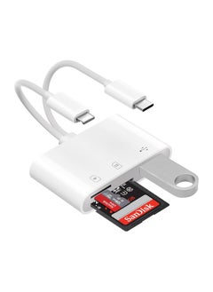 VKL SD Card Reader for iPhone, 3-in-2 USB C MicroSD Card Reader, Micro SD to Type C Adapter Memory Card reader with SD/TF Card Slot, Camera Card Viewer SD Card reader for iPad/Huawei/iPhone 15  - Image 1