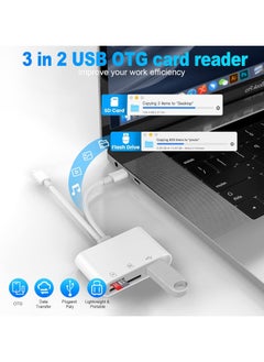 VKL SD Card Reader for iPhone, 3-in-2 USB C MicroSD Card Reader, Micro SD to Type C Adapter Memory Card reader with SD/TF Card Slot, Camera Card Viewer SD Card reader for iPad/Huawei/iPhone 15  - Image 3