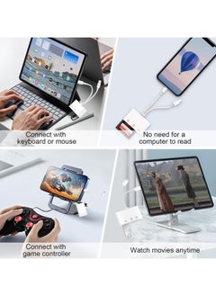 VKL SD Card Reader for iPhone, 3-in-2 USB C MicroSD Card Reader, Micro SD to Type C Adapter Memory Card reader with SD/TF Card Slot, Camera Card Viewer SD Card reader for iPad/Huawei/iPhone 15  - Image 5