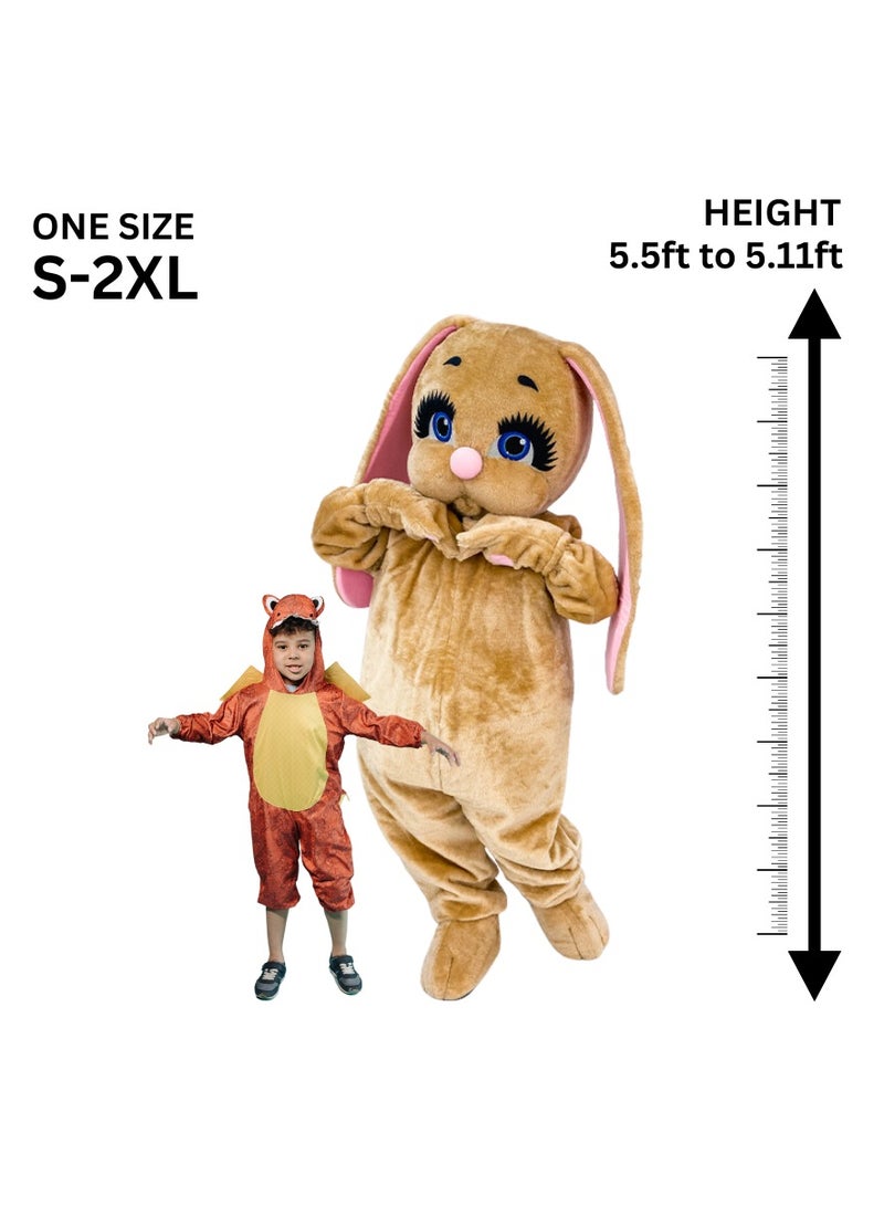 Carnival Mascot Carnival Mascot Mi Caramel Costume, Full Body Adult Size Bear Mascot, 1 Size For All Handmade From Premium Quality Materials, Mascot Uniforms Perfect for Kids & Parties, Brown  - Image 2