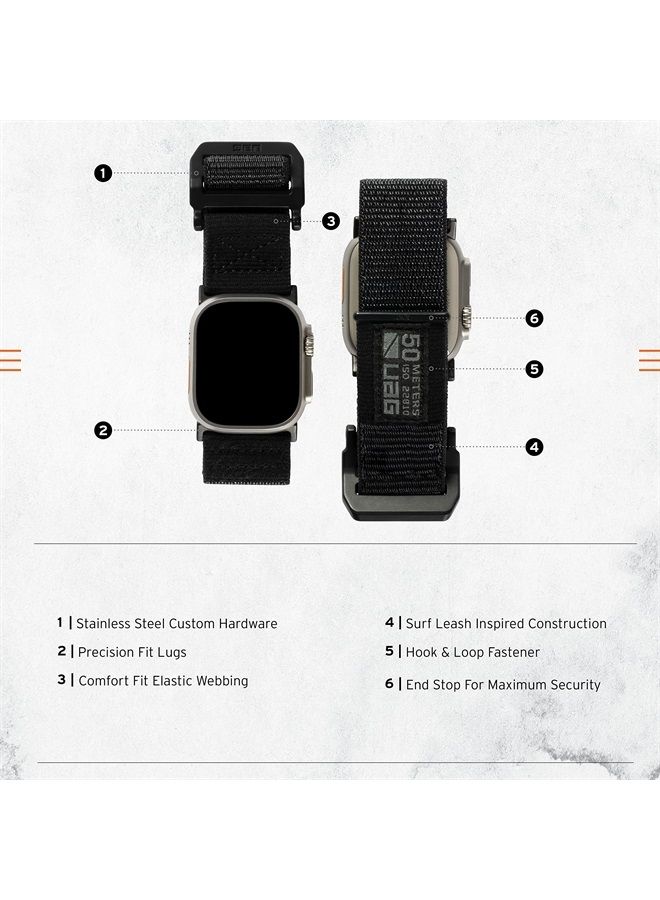 Urban Armor Gear UAG Compatible with Apple Watch Band 49/45/44/42mm for iWatch Series Ultra/SE 2/8/1-7/SE Active Graphite/Black (New Edition) Sport High Strength Adjustable Replacement Strap  - Image 3