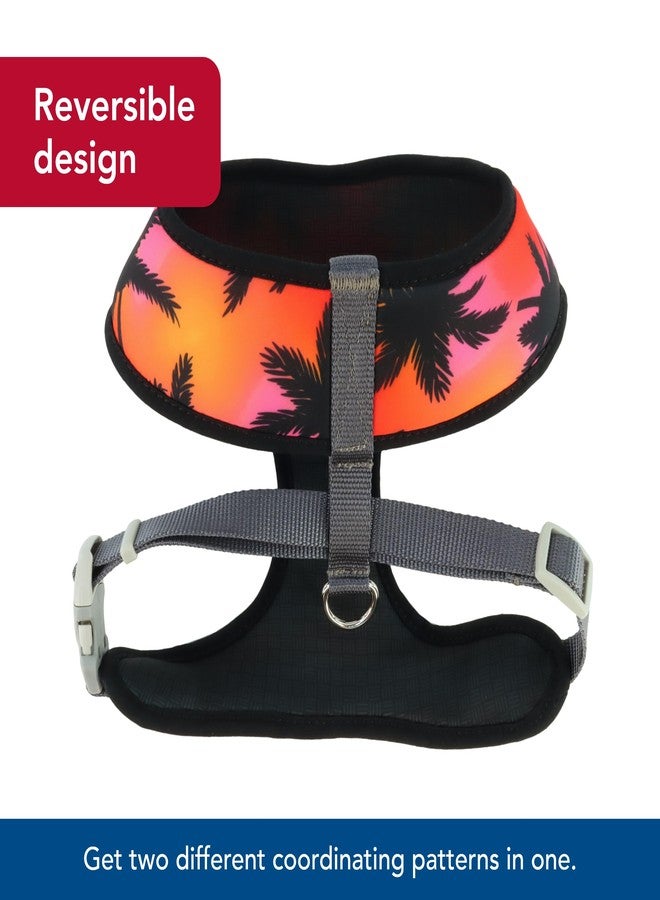 Coastal Pet Sublime Reversible Dog Harness - Adjustable Fit with Easy Overhead Application - Exceptional Durability - Sunset Palms with Black Grid, XX- Small - 5/8" x 14" - 16" - Image 4