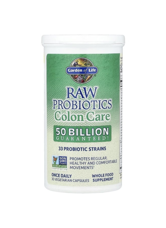 Garden of Life Garden of Life, RAW Probiotics, Colon Care, 30 Vegetarian Capsules  - Image 3