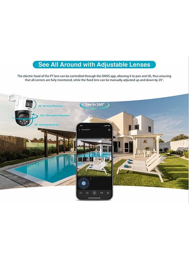 Dahua 5+5MP Camera – Full-Color Night Vision, Smart Dual Light, Active Deterrence with Siren & Strobe, AI Motion Detection, Waterproof, Outdoor/Indoor CCTV DH-EPD5-5F-PV  - Image 5