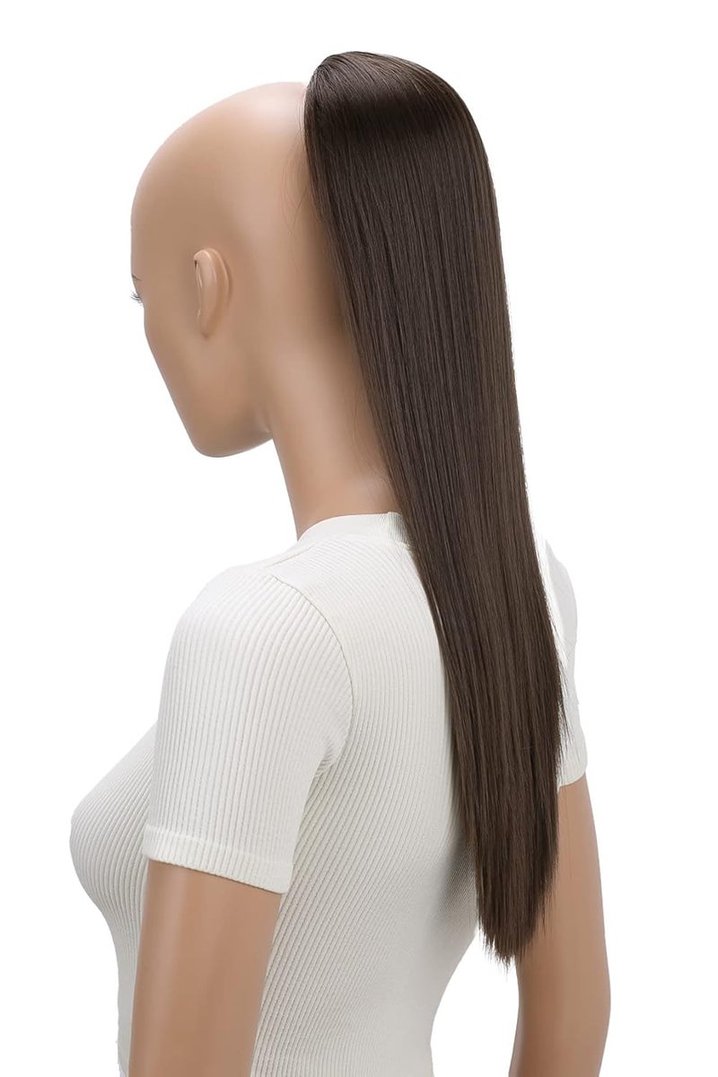 CAISHA 22" Hairpiece Ponytail Extension Drawstring Voluminous Straigtht Brown PH518