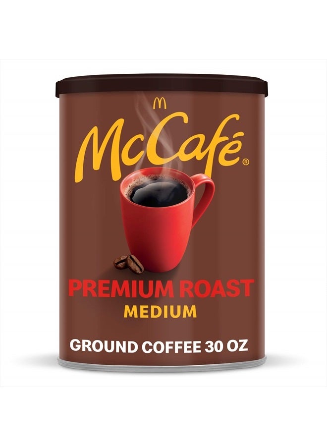 McCafe Premium Roast, Medium Roast Ground Coffee, 30 oz Canister - Image 1