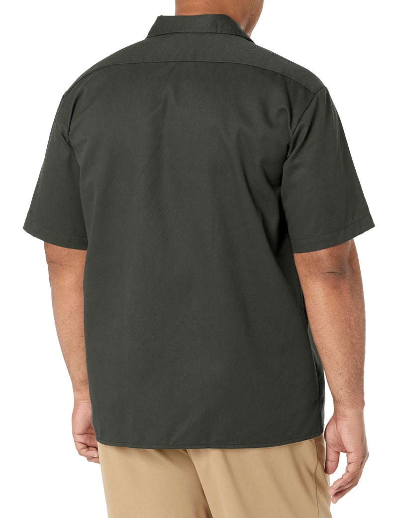 Dickies mens Short-sleeve Work Shirt, Olive Green, 3X-Large Big - Image 2