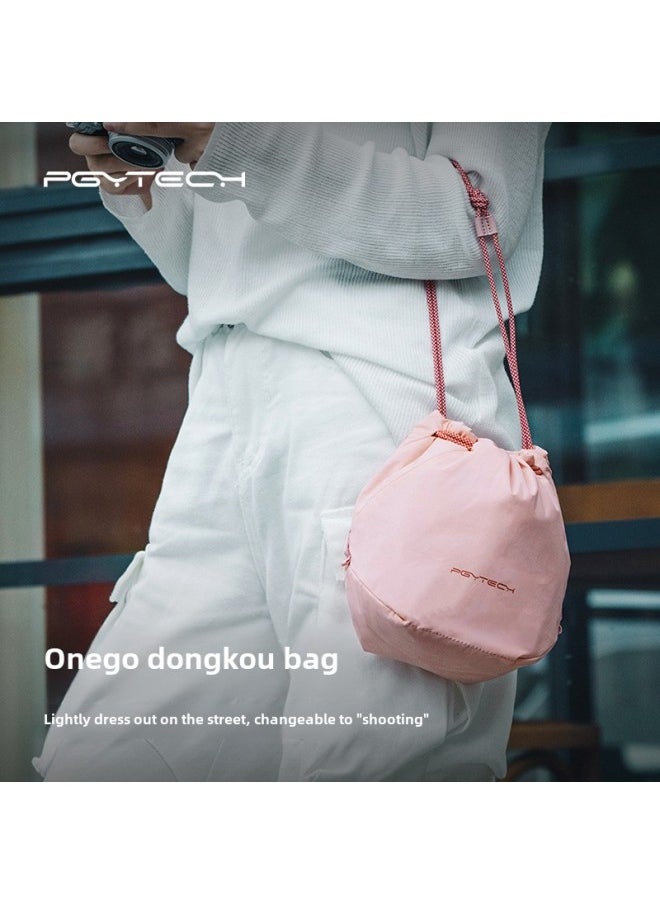 Generic PGYTECH OneGo Shoulder Bag Drawstring Bag Waist Bag Photography Bag Digital Accessories Micro Single Portable Commuter-Color:Drawstring Bag (cherry Blossom Powder)  - Image 3