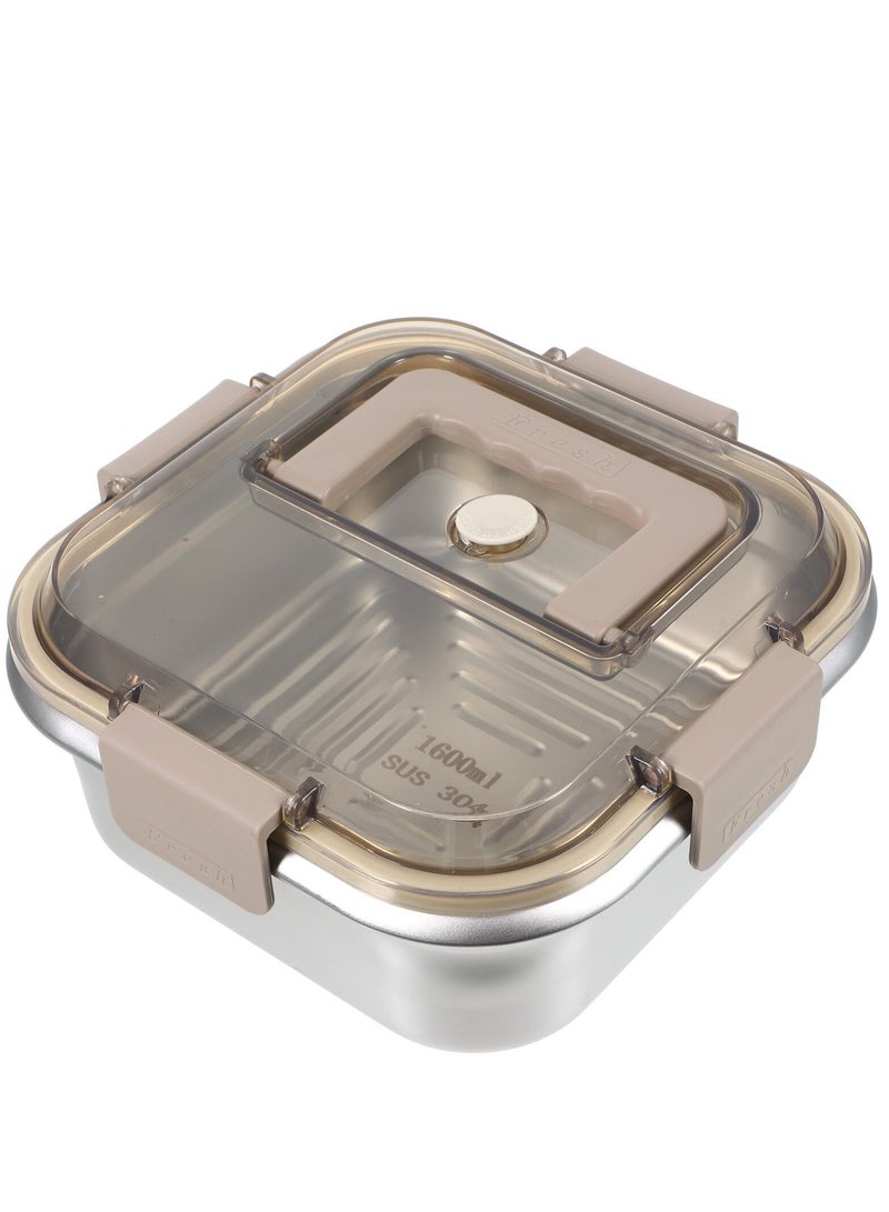 KASTWAVE Stainless Steel Food Containers with Lids, irtight Bento Lunch Box Metal Meal Prep Food Containers Fridge Organizer Bins, Reusable Storage Crisper Box Fruit Salad Container Lunch Bento Box - Image 1