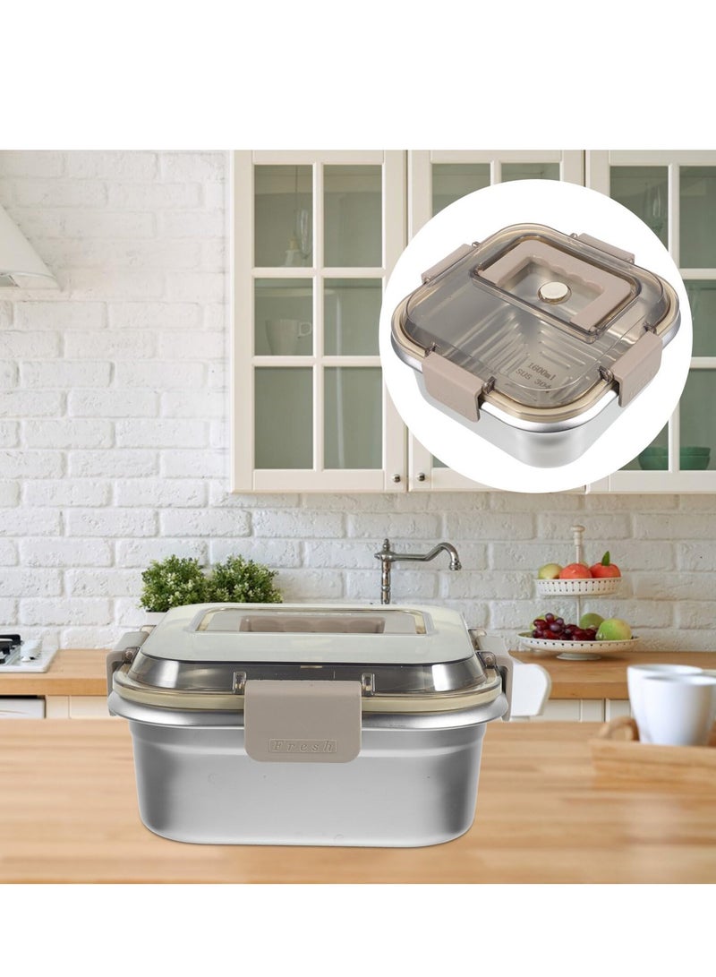 KASTWAVE Stainless Steel Food Containers with Lids, irtight Bento Lunch Box Metal Meal Prep Food Containers Fridge Organizer Bins, Reusable Storage Crisper Box Fruit Salad Container Lunch Bento Box - Image 4