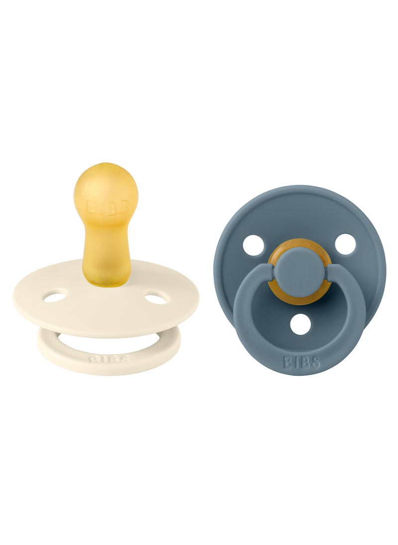 بيبس Pacifier Colour 2 PACK Latex Size 2 Ivory/Petrol  - Image 2