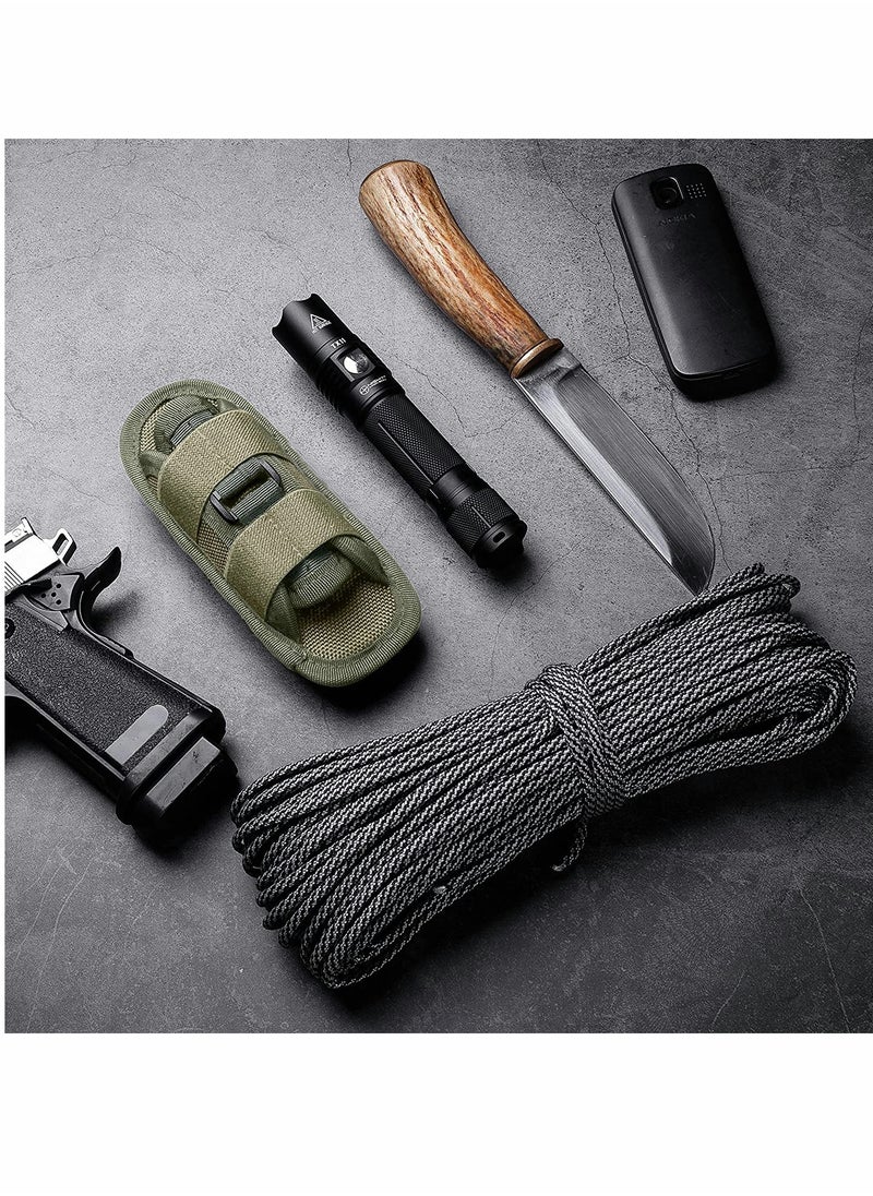 SYOSI - Flashlight Holster, Belt Pouch Stretchable 360° Rotatable Bag, Hand Free Clip for Outdoor Mountain Climbing Camping (Green) - Image 1