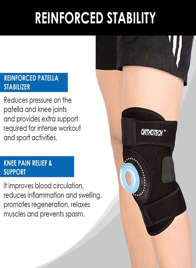 Orthotech Neoprene Open Patella Knee Support (Black) - Image 4
