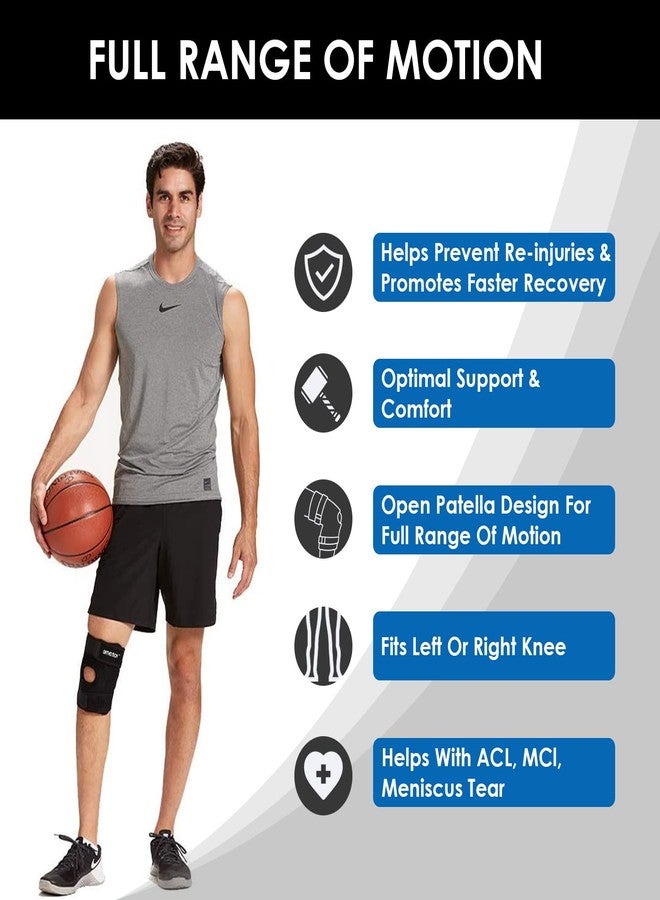 Orthotech Neoprene Open Patella Knee Support (Black) - Image 3
