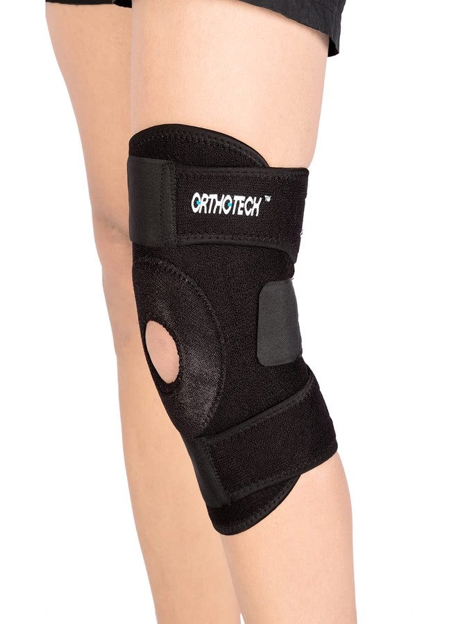 Orthotech Neoprene Open Patella Knee Support (Black) - Image 1