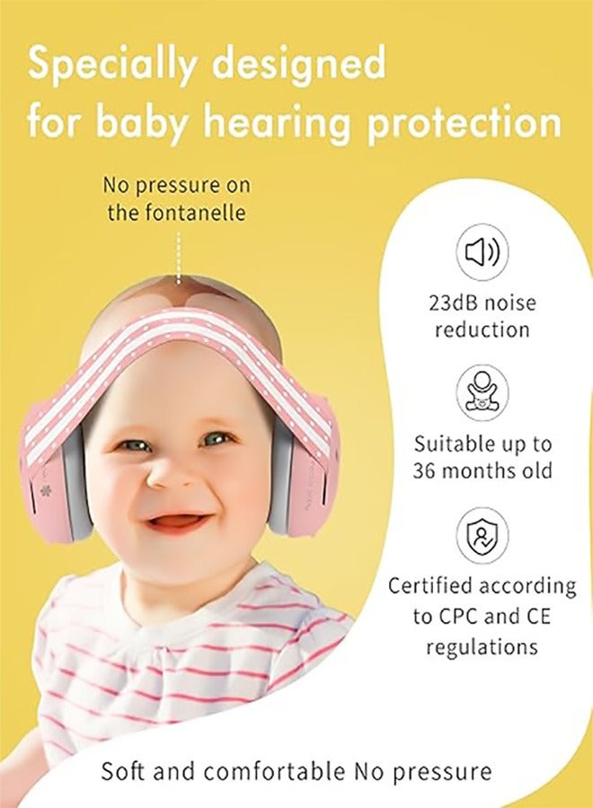 Baby Earmuffs,Baby Ear Protection, Earmuffs for Babies and Toddlers up to 36 Months, Noise Reduction Earmuffs - Comfortable Baby Headphones Against Hearing Damage & Improves Sleep - Image 2