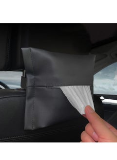 Generic Car Tissue Holder for Tesla Model 3 Accessories Model Y X S Center Console Napkin Holders Leather Tissue Box for Visor Screen Backseat Dashboard Armrest Box  - Image 2