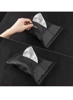Generic Car Tissue Holder for Tesla Model 3 Accessories Model Y X S Center Console Napkin Holders Leather Tissue Box for Visor Screen Backseat Dashboard Armrest Box  - Image 5