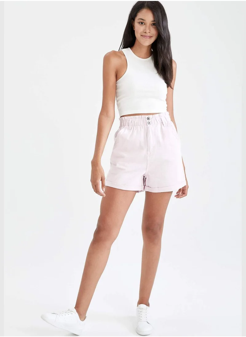 DeFacto Paperbag Fit High Waisted Mini Shorts