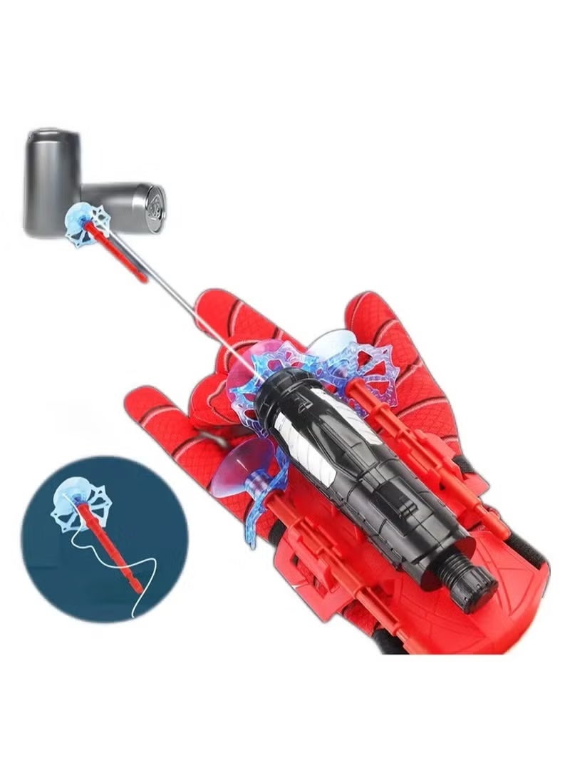 سيستار لعبة إطلاق شبكة العنكبوت على شكل قفاز العنكبوت للأطفال على معصم اليد، مجموعة لعب الأدوار للأطفال (قاذف + قناع + بلوزة + عباءة) - Image 3