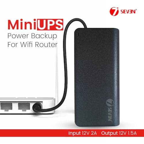 7-Seven 7SEVEN® 12V Mini UPS for Router, Inverter with 3A Output, 4-5 Hours Backup, Supports Any Brand Modem with 12V Input, Ideal Router UPS for Home, Office, Shop, Essential WiFi UPS Solution - Image 4