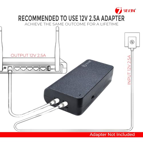 7-Seven 7SEVEN® 12V Mini UPS for Router, Inverter with 3A Output, 4-5 Hours Backup, Supports Any Brand Modem with 12V Input, Ideal Router UPS for Home, Office, Shop, Essential WiFi UPS Solution - Image 3