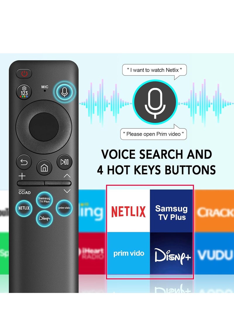 ELTRAZONE BN59-01432A Solar Voice Remote Control for Samsung Smart TVs – Rechargeable Bluetooth Remote with Solar Panel – Compatible with 2023 Neo QLED UHD 4K/8K HDR TVs – VG-TM2360E Replacement – Eco-Friendly, Smart Features – Black  - Image 4