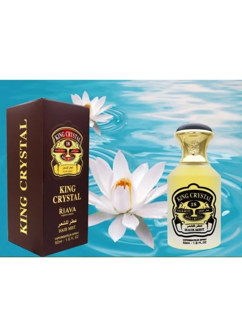 Crystal A hair perfume with a luxurious, distinctive scent that lingers all day long. It features an innovative formula ideal for hair, leaving it smelling fresh without damaging it. 50 ml