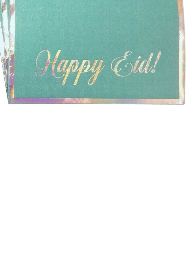 Peacock Supplies Peacock Supplies Pack of 20 Happy Eid Party Napkins - Festive Party Napkins
