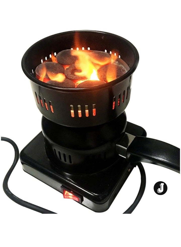 JAJEEK موقد الفحم الكهربائي متعدد الاستخدامات 2024 – سخان الفحم للشيشة مع تحكم ذكي في الحرارة وحماية من السخونة الزائدة (220 فولت) - Image 1