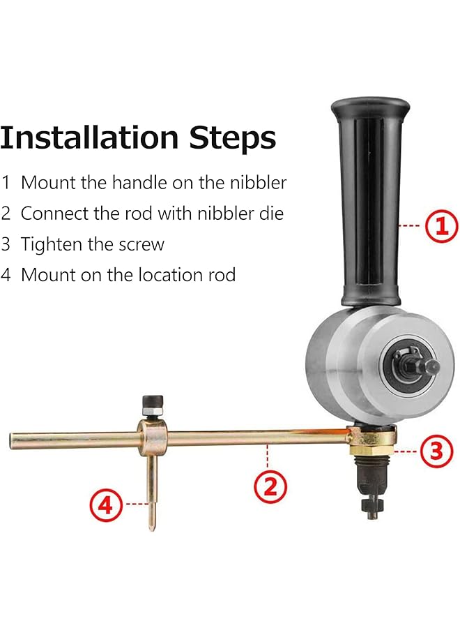 erorex Sheet Metal Nibbler Cutter Double Headed Sheet Cutter Nibbler Drill Attachment For Straight Curve And Circle Cutting - Image 4