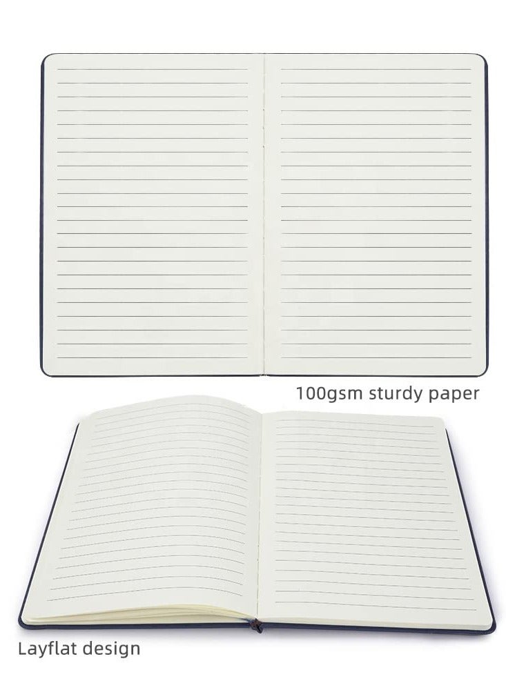 Notebook A5, Lined Pages, Black Hardcover, Writing Pad ,3 Pieces - Image 2