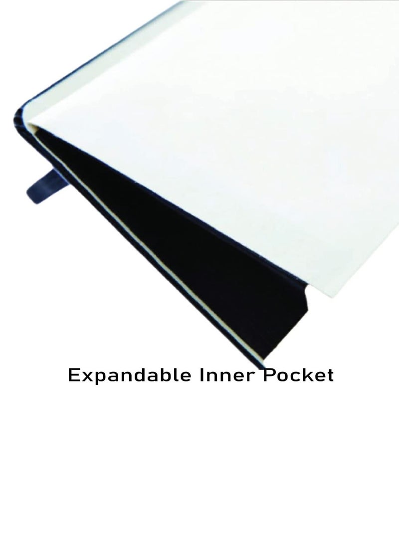 Notebook A5, Lined Pages, Black Hardcover, Writing Pad ,3 Pieces - Image 4