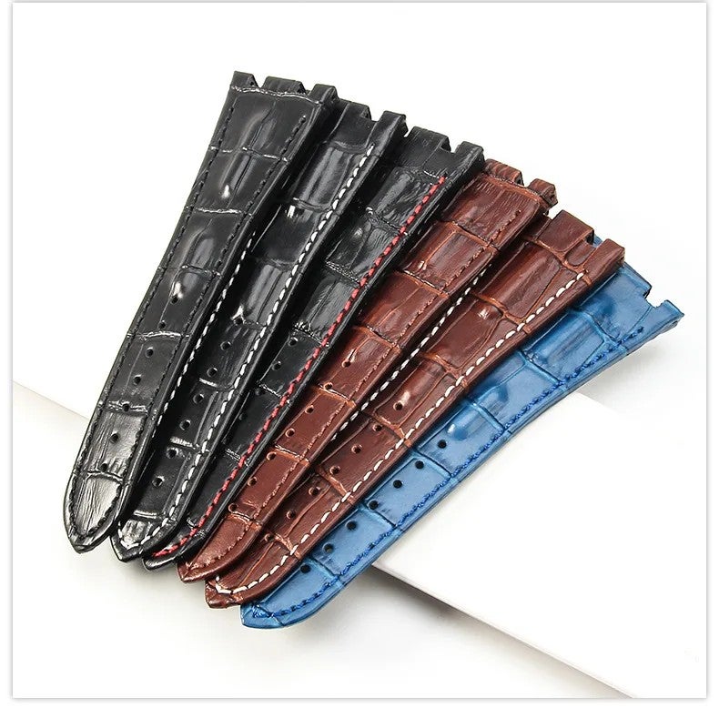 Bluejw Direct Sales Replacement Watch Strap – 28mm Crocodile-Embossed Genuine Leather Wrist Band for Smart Watch, Easy to Replace the Watch Strap - Image 5